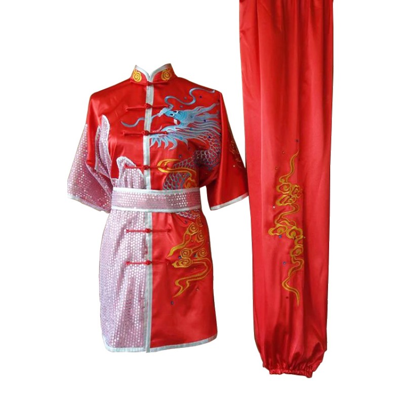 UC087 - Red Uniform with Dragon Embroidery