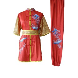 UC089 - Red Uniform with Phoenix Embroidery