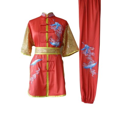 UC089 - Red Uniform with Phoenix Embroidery