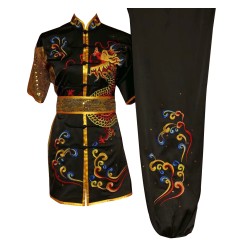 UC095 - Black Uniform with Dragon Embroidery
