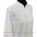  UC121 - White Shawl with light Blue Flower Embroidery－ Shawl Only