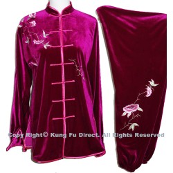 UC307 - Professional TaiChi Velvet Uniform in Hot Pink
