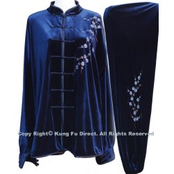 UC311 - Professional TaiChi Velvet Uniform in Dark Blue