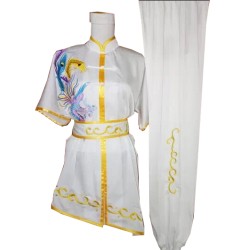 UC403 - Uniform in White with Golden Trim and Phoenix Embroidery