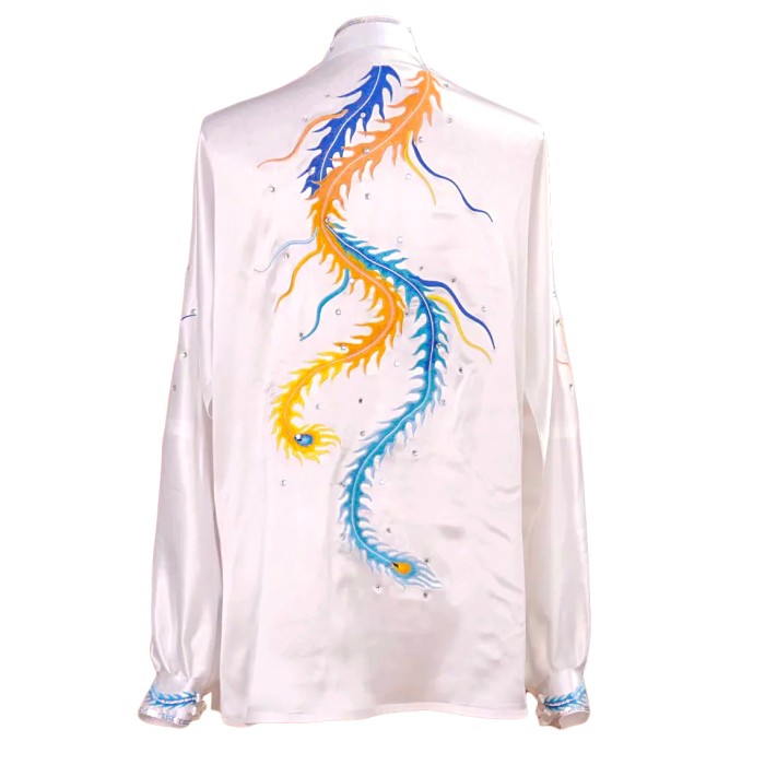 UC406 - White Uniform with Phoenix Embroidery