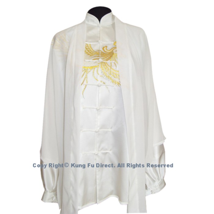 UC513 - White Uniform with Pink Trim and Purple Embroidery