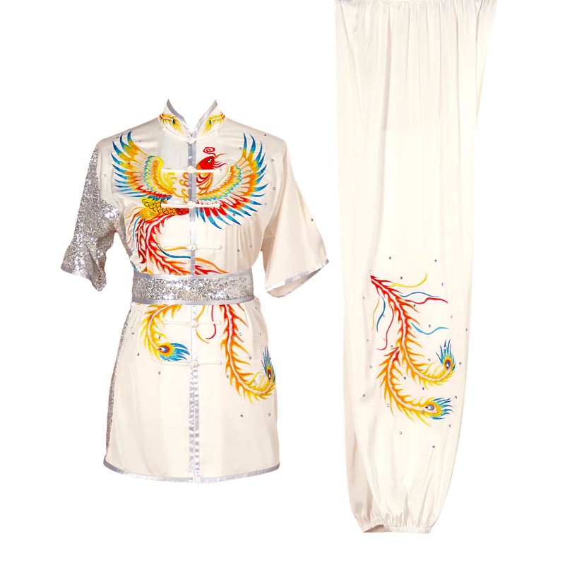 UC516 - White Uniform with Phoenix Embroidery
