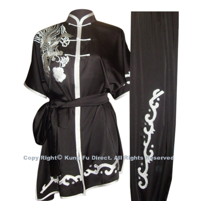 UC521 - Black Uniform with Silver Phoenix Embroidery