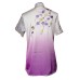  UC526 - White to Purple Uniform with Flower Embroidery