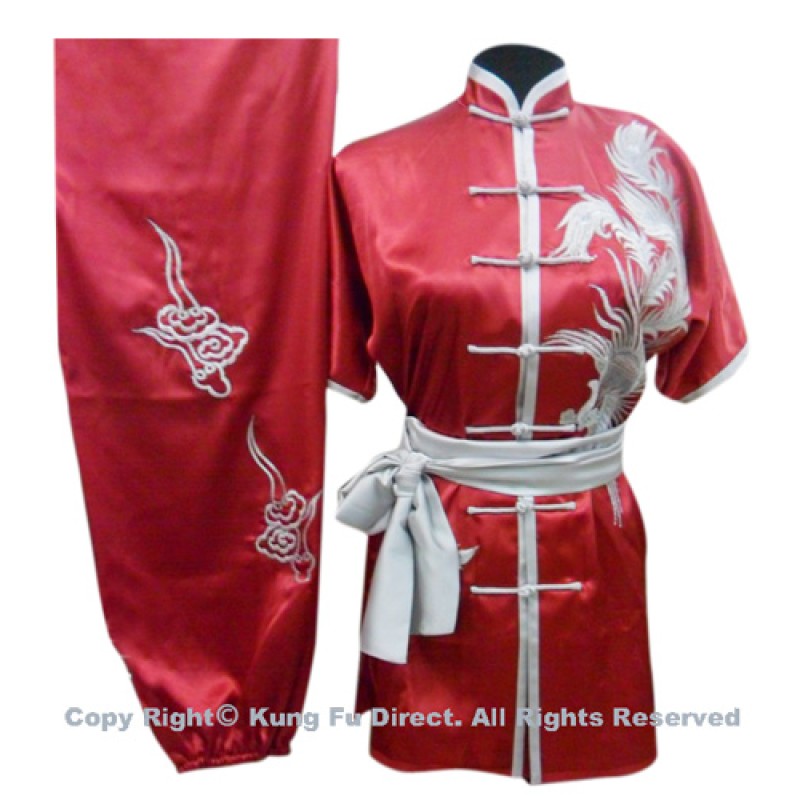 UC527 - Dark Red Uniform with Silver Phoenix Embroidery(2)