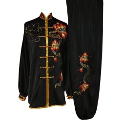 UC530 - Black Uniform with Flower Embroidery