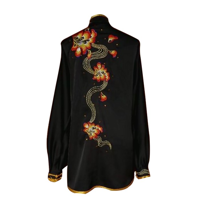 UC530 - Black Uniform with Flower Embroidery