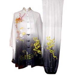 UC534 - White to Black Uniform with Dragon Embroidery