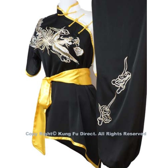 UC537 - Black White Uniform with White Phoenix Embroidery