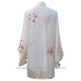  UC803 - White Uniform With Pink Flower Embroidery and White Jewel
