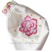  UC803 - White Uniform With Pink Flower Embroidery and White Jewel