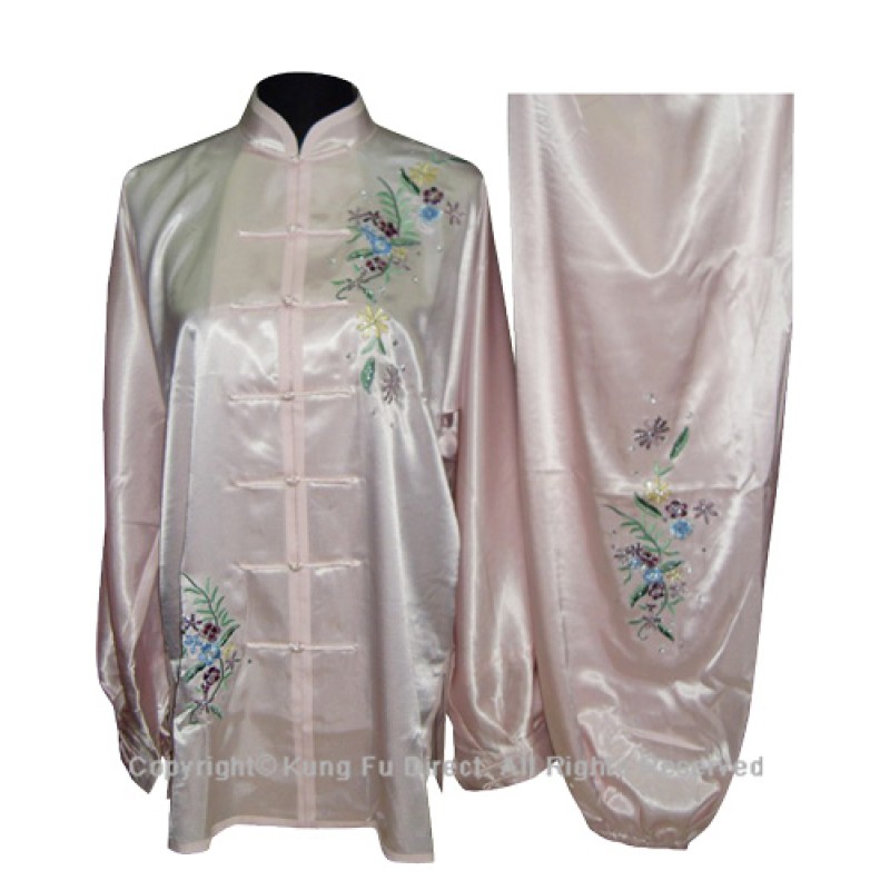 UC818 - Light Pink Uniform With Flower Embroidery