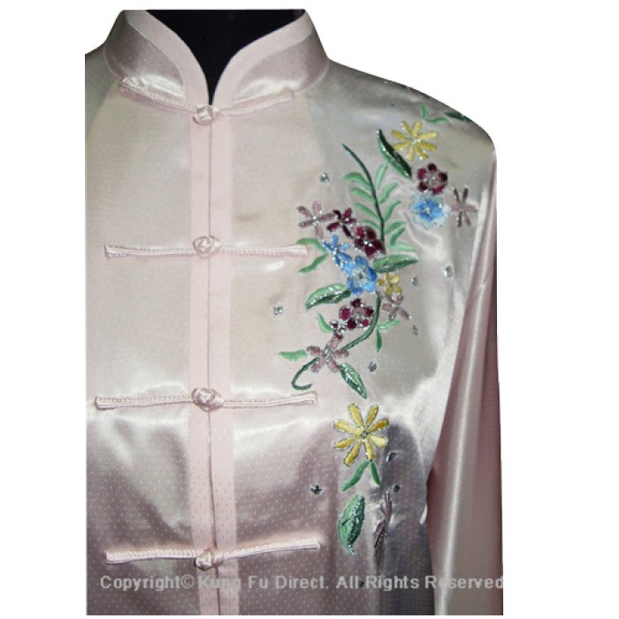 UC818 - Light Pink Uniform With Flower Embroidery