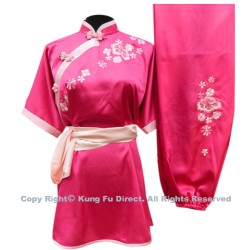 UC873 - Hot Pink Uniform with Pink Flower Embroidery