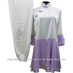 UC879 - White Uniform With Purple Skirts and Flower Embroidery