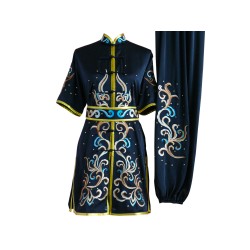 Blue Uniform with Phoenix, Cloud  and Water Embroidery  (Pre-Order)