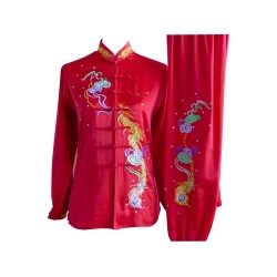 UC2022-2- Red Uniform with Phoenix and Cloud wave Embroidery  (Pre-Order)