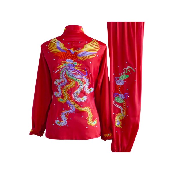 UC2022-2- Red Uniform with Phoenix and Cloud wave Embroidery  (Pre-Order)