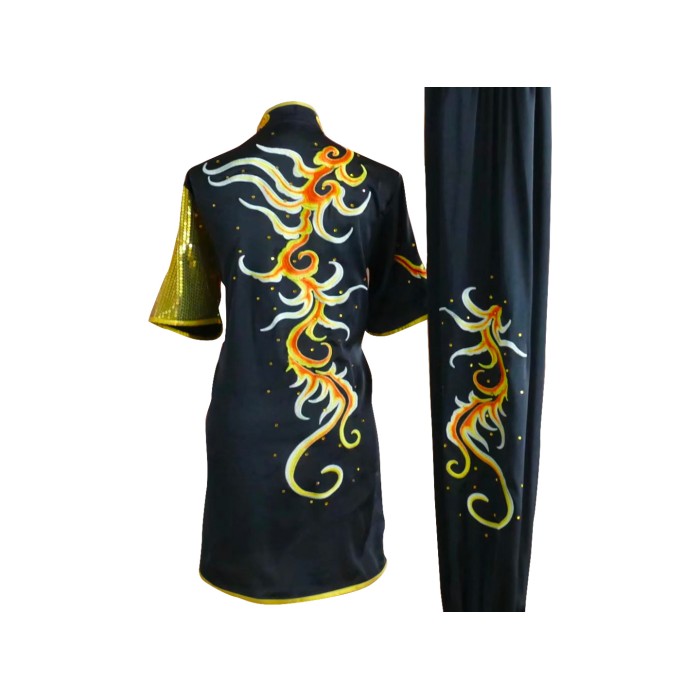 UC2022-37 Black & Gold Dragon Wushu Uniform