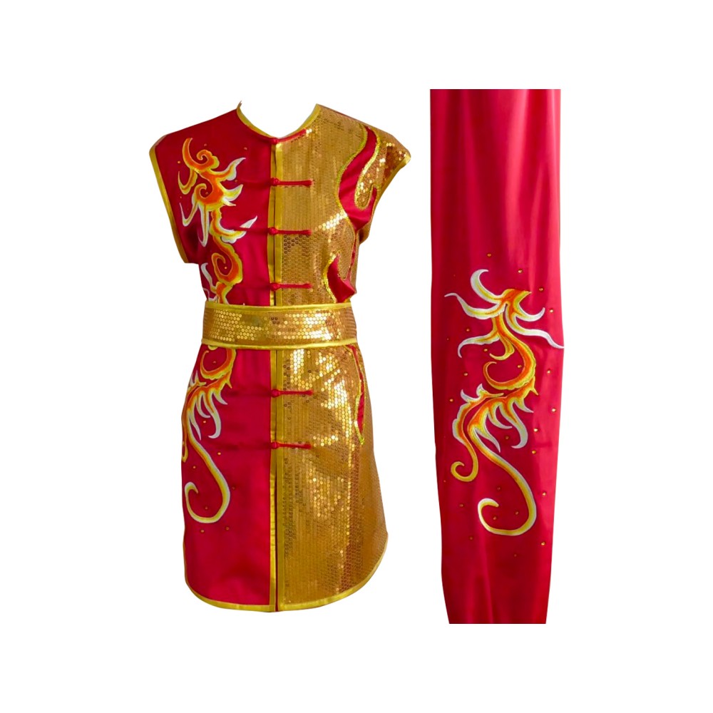 UC2022-38 Red & Gold Dragon Nanquan Uniform (Pre-Order)