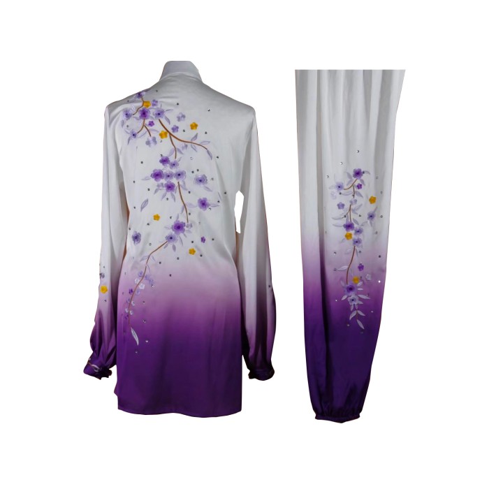 UC2022-45 White & Purple Gradient Wushu Uniform