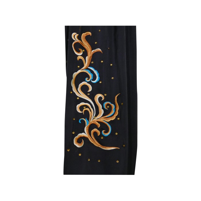 UC2022-74 Black Uniform with Phoenix, Flower, Cloud  and Water Embroidery  (Pre-Order)