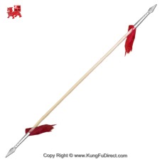 WSL004-2 - Double Headed Wushu Spear with 10 in Spear Head中抢头双头抢