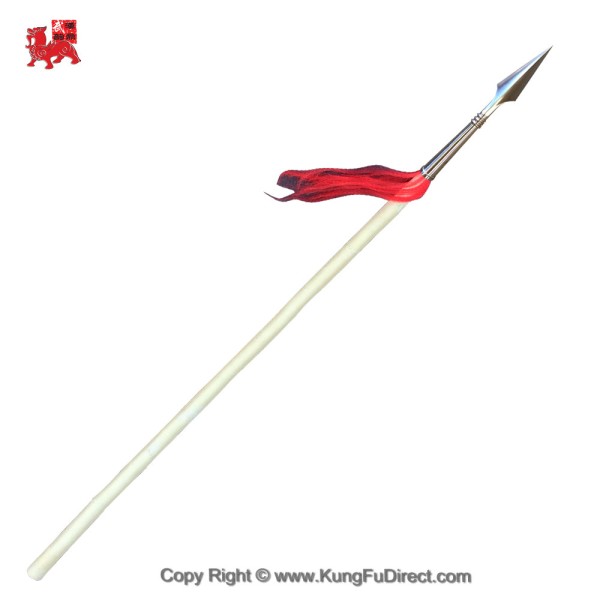 Wax Wood Kung Fu Spear with 10" Premium Spear Head