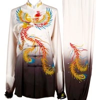 UC009 - White/Black Gradient Uniform with Phoenix Embroidery