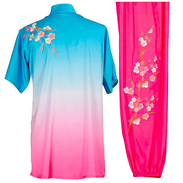 UC010 - Blue/Pink Gradient Uniform with Flower Embroidery
