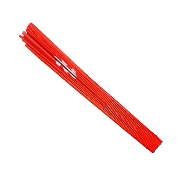 Red Tai Chi Bamboo Rib Fan with Yin and Yang Design (Fan12)