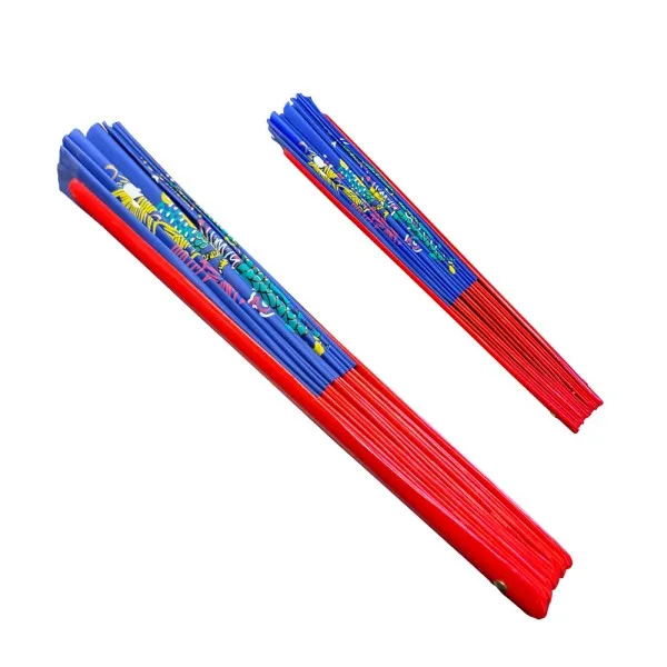 Blue Dragon Phoenix Tai Chi Fan with Red Bamboo Ribs (Fan16)