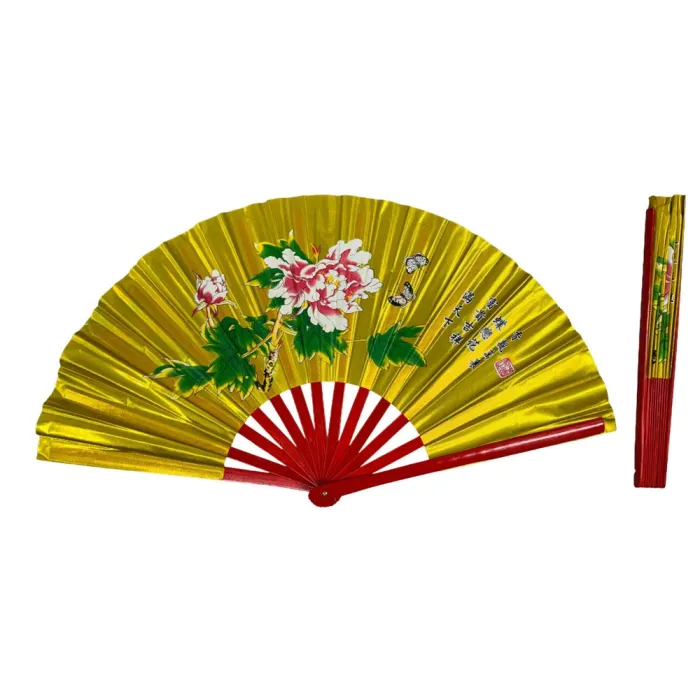 Mudan Flower Golden Tai Chi Kung Fu Fan (Fan05-1)
