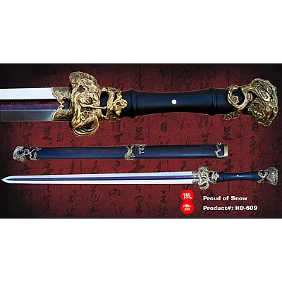 HD-609 - Proud of Snow Sword-Red Groove pattern 傲雪剑-红槽花纹钢