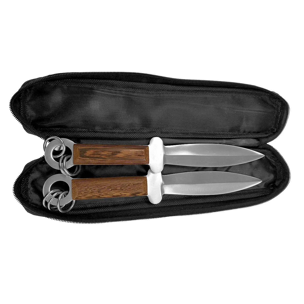 Wushu Double Dagger – Stainless Steel with Wenge Wood Handle (Pair)