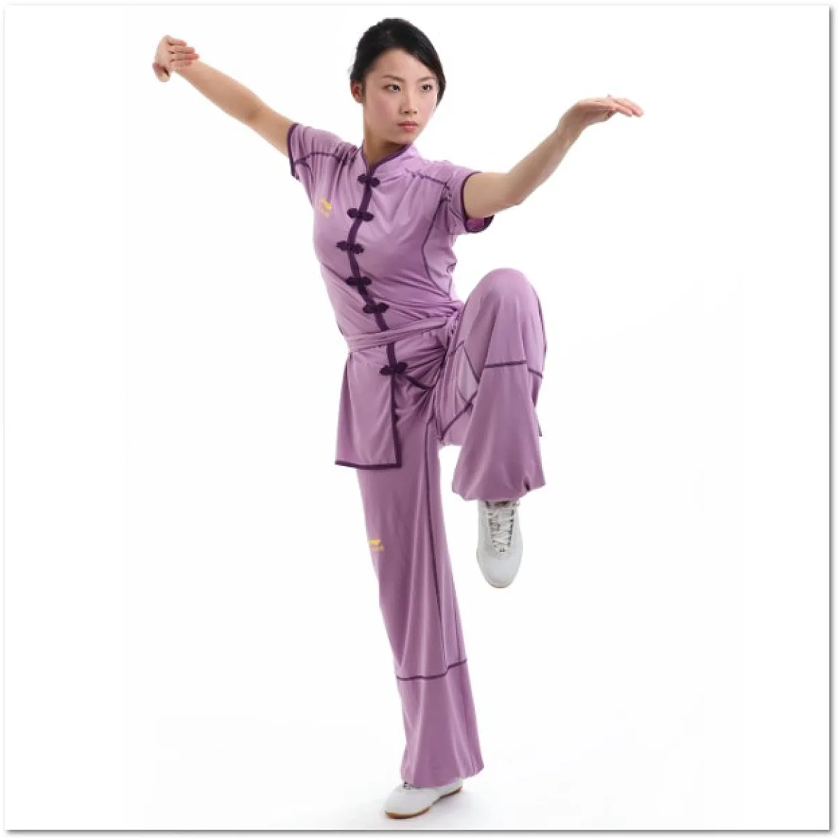 LN100-1 - Li-Ning Lavender Wushu Uniform (Female) 比赛服