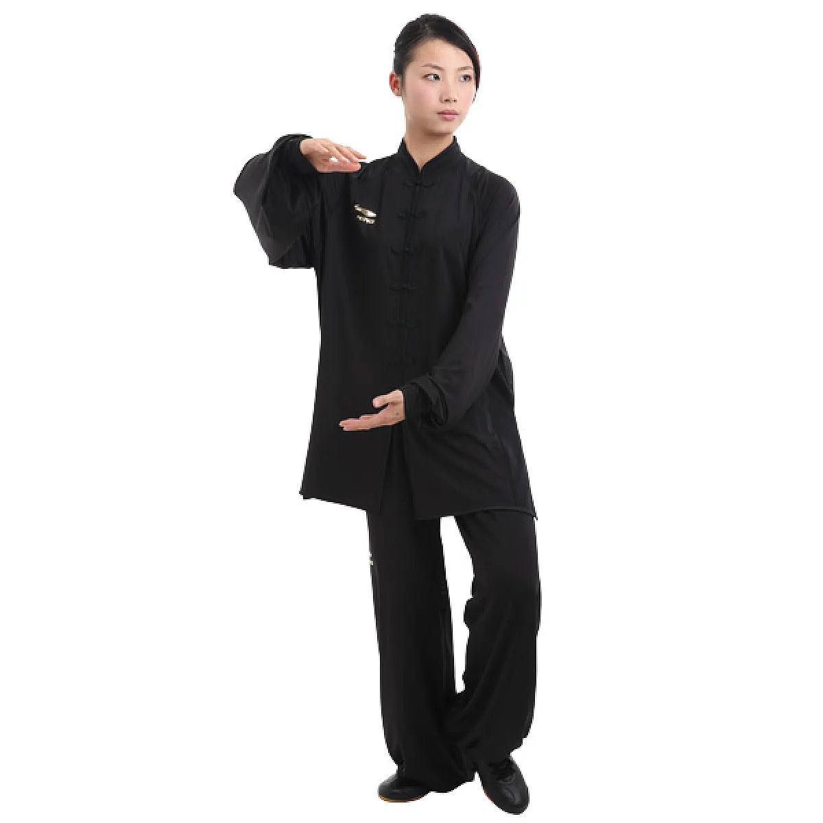 LN108-5 - Li-Ning Black Long sleeve Uniform (Female) 女子黑色长袖比赛服