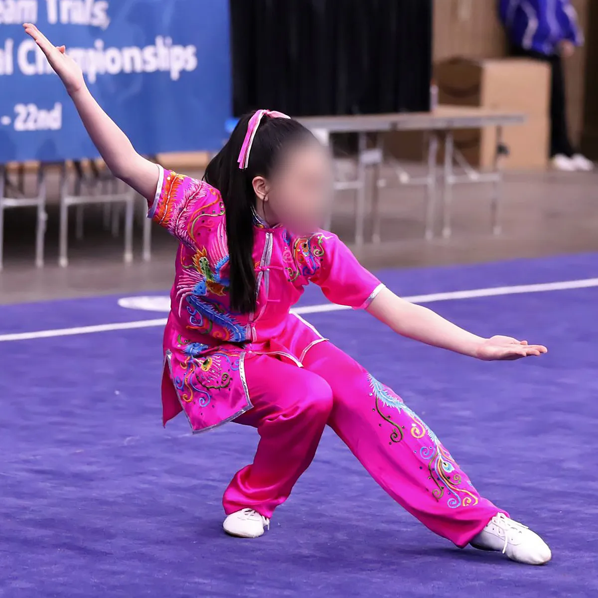 PSU012 - Hot Pink Phoenix Embroidery Uniform