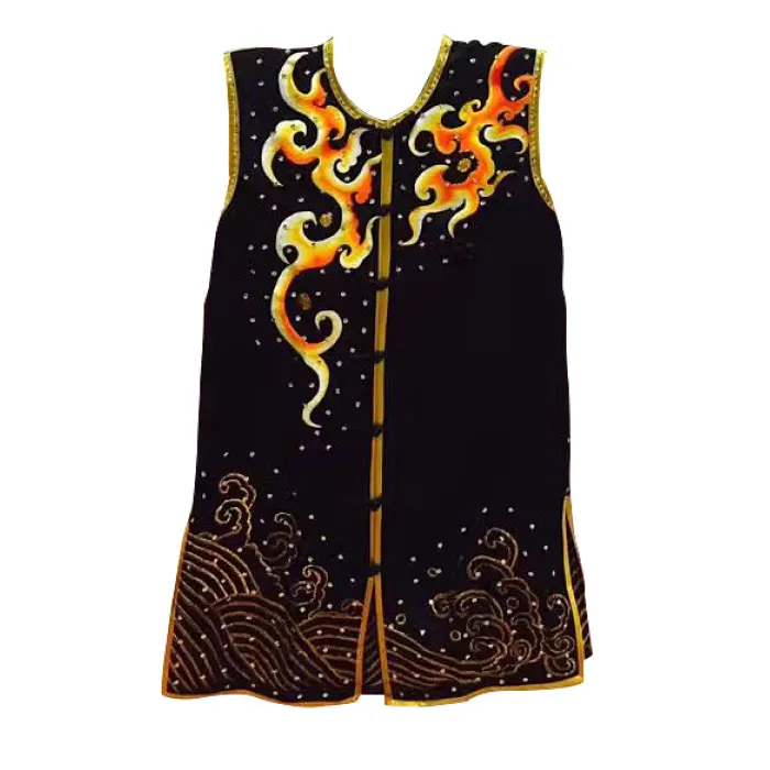 PSU026 - Black Fire/Water Embroidery Uniform