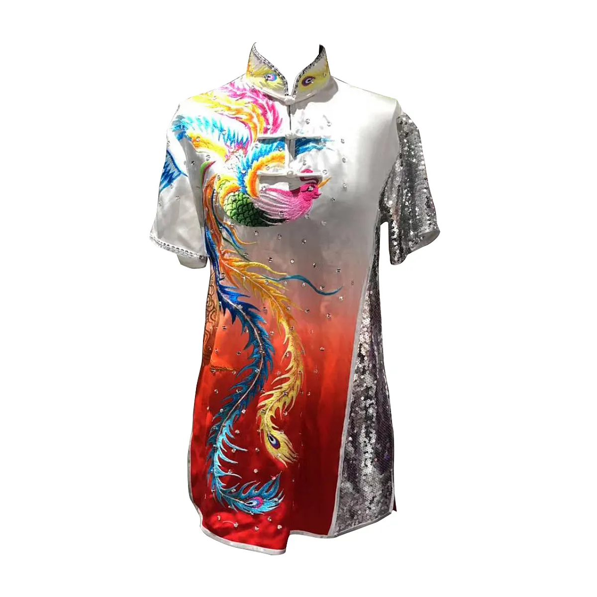 PSU027 - White/Red Phoenix Embroidery Uniform