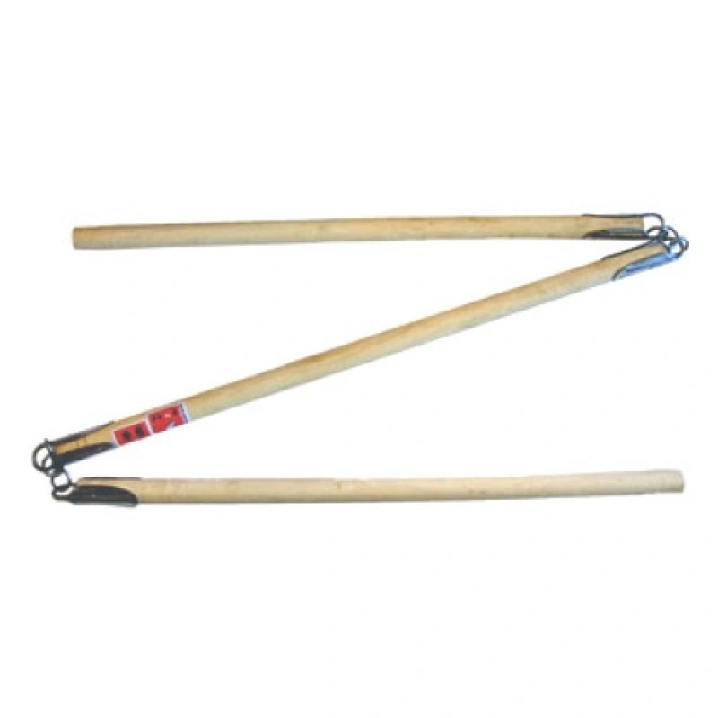 Traditional White Wax Wood Three-Section Staff