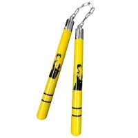 Yellow Nunchucks with Bruce Lee Action Design – SF017