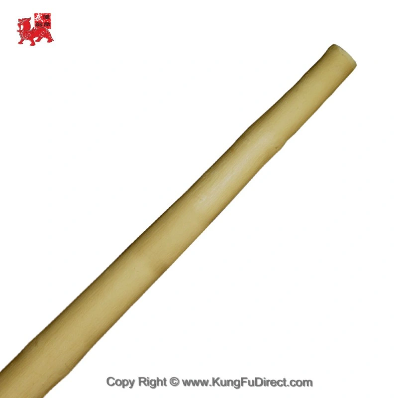Tai Chi Long Pole – White Wax Wood Staff for Traditional Martial Arts