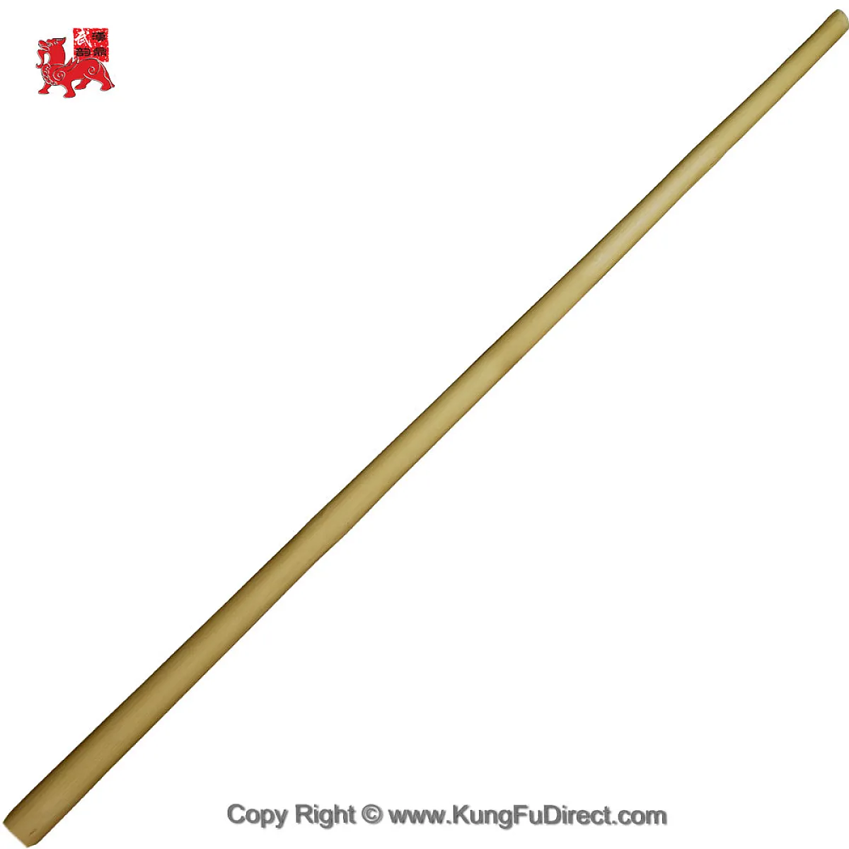 Tai Chi Long Pole – White Wax Wood Staff for Traditional Martial Arts