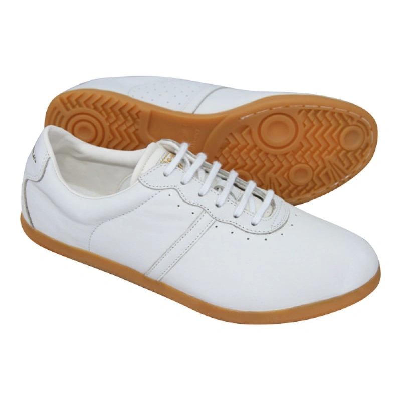 TeamUp Leather Tai Chi Shoes - Premium White OX Leather